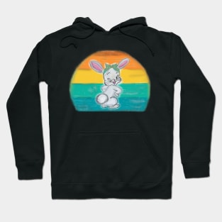 Vintage retro Easter bunny Hoodie